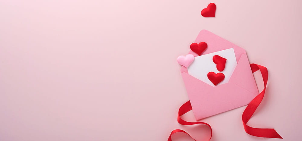 Valentine's Day card hearts